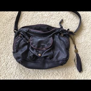 Deep purple Olivia Harris boho shoulder bag